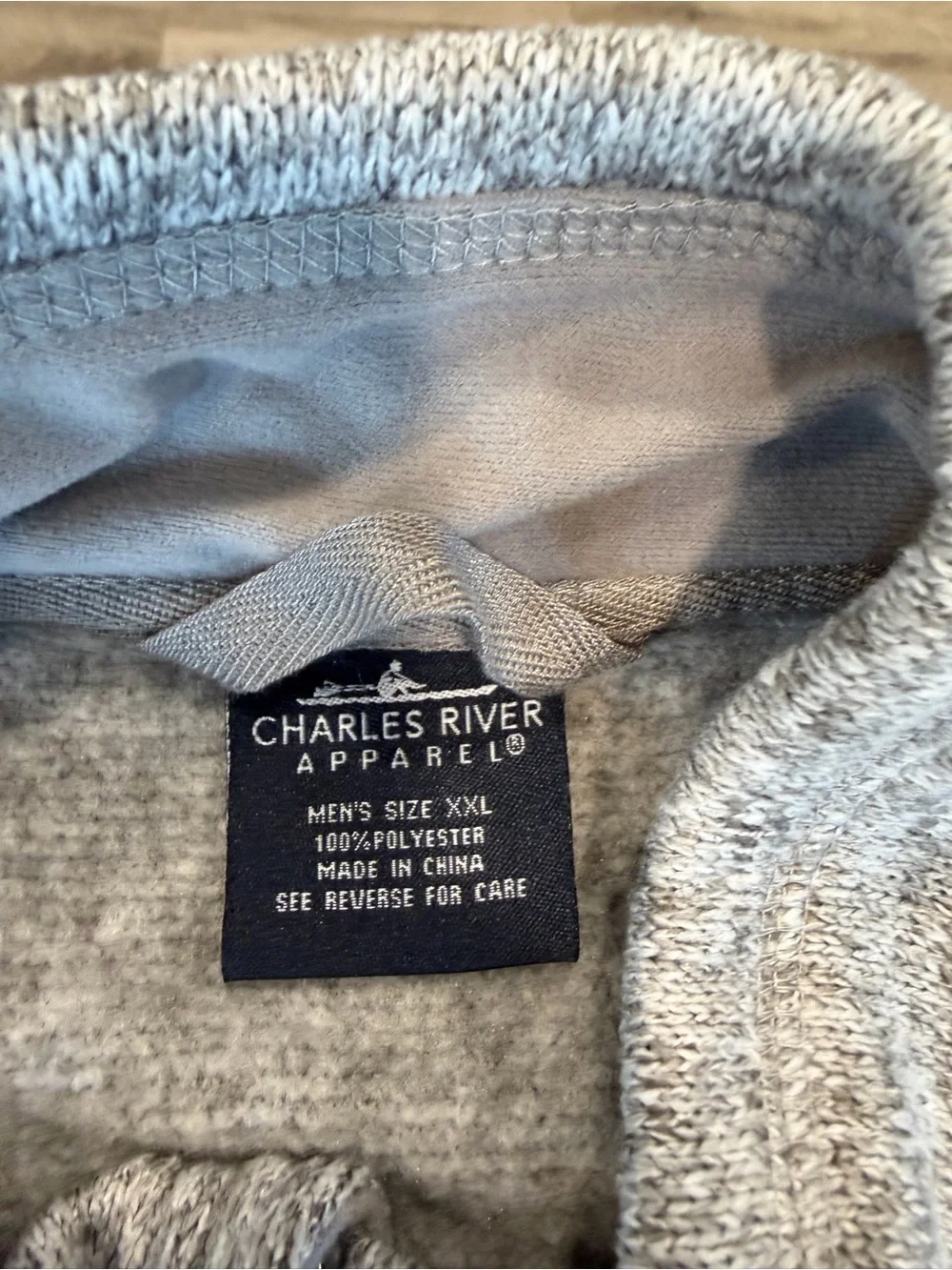 Vermont Catamounts UVM Charles River Apparel Light Gray Full-Zip Men's Vest-XXL